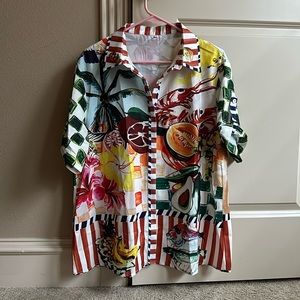 Fruit Printed Top - Alemais Inspired - XL